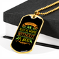 Not a Home Without a Dog Necklace Stainless Steel or 18k Gold Dog Tag 24" Chain-Express Your Love Gifts