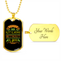Not a Home Without a Dog Necklace Stainless Steel or 18k Gold Dog Tag 24" Chain-Express Your Love Gifts
