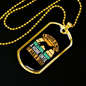 Not a Home Without a Dog Retro Necklace Stainless Steel or 18k Gold Dog Tag 24" Chain-Express Your Love Gifts