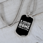 Not a Home Without a Dog White Necklace Stainless Steel or 18k Gold Dog Tag 24" Chain-Express Your Love Gifts