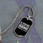 Not a Home Without a Dog White Necklace Stainless Steel or 18k Gold Dog Tag 24" Chain-Express Your Love Gifts