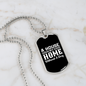 Not a Home Without a Dog White Necklace Stainless Steel or 18k Gold Dog Tag 24" Chain-Express Your Love Gifts