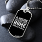 Not a Home Without a Dog White Necklace Stainless Steel or 18k Gold Dog Tag 24" Chain-Express Your Love Gifts