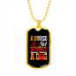 Not a Home Without a Dog Yellow Necklace Stainless Steel or 18k Gold Dog Tag 24" Chain-Express Your Love Gifts
