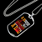 Not a Home Without a Dog Yellow Necklace Stainless Steel or 18k Gold Dog Tag 24" Chain-Express Your Love Gifts