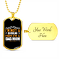 Not a Regular Mom Necklace Stainless Steel or 18k Gold Dog Tag 24" Chain-Express Your Love Gifts