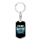 Not Addicted To Hunter'S Keychain Gift Stainless Steel or 18k Gold Dog Tag Keyring-Express Your Love Gifts