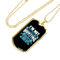 Not Addicted To Hunting Necklace Stainless Steel or 18k Gold Dog Tag 24" Chain-Express Your Love Gifts