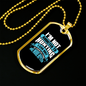 Not Addicted To Hunting Necklace Stainless Steel or 18k Gold Dog Tag 24" Chain-Express Your Love Gifts