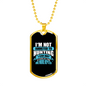 Not Addicted To Hunting Necklace Stainless Steel or 18k Gold Dog Tag 24" Chain-Express Your Love Gifts