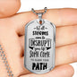 Not All Storms Dog Tag Stainless Steel or 18k Gold 24" Chain-Express Your Love Gifts