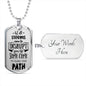 Not All Storms Dog Tag Stainless Steel or 18k Gold 24" Chain-Express Your Love Gifts