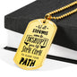 Not All Storms Dog Tag Stainless Steel or 18k Gold 24" Chain-Express Your Love Gifts