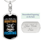 Not Always Hunter'S Keychain Gift Stainless Steel or 18k Gold Dog Tag Keyring-Express Your Love Gifts