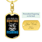 Not Always Hunter'S Keychain Gift Stainless Steel or 18k Gold Dog Tag Keyring-Express Your Love Gifts