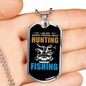 Not Always Hunting Necklace Stainless Steel or 18k Gold Dog Tag 24" Chain-Express Your Love Gifts