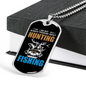 Not Always Hunting Necklace Stainless Steel or 18k Gold Dog Tag 24" Chain-Express Your Love Gifts