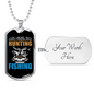 Not Always Hunting Necklace Stainless Steel or 18k Gold Dog Tag 24" Chain-Express Your Love Gifts