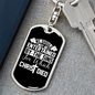 Not Be Entertained By The Sins Keychain Stainless Steel or 18k Gold Dog Tag Keyring-Express Your Love Gifts