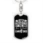 Not Be Entertained By The Sins Keychain Stainless Steel or 18k Gold Dog Tag Keyring-Express Your Love Gifts