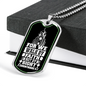 Not By Sight Christian Necklace Stainless Steel or 18k Gold Dog Tag 24" Chain-Express Your Love Gifts