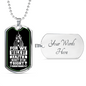 Not By Sight Christian Necklace Stainless Steel or 18k Gold Dog Tag 24" Chain-Express Your Love Gifts