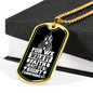 Not By Sight Christian Necklace Stainless Steel or 18k Gold Dog Tag 24" Chain-Express Your Love Gifts
