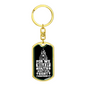 Not By Sight Keychain Stainless Steel or 18k Gold Dog Tag Keyring-Express Your Love Gifts