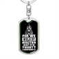 Not By Sight Keychain Stainless Steel or 18k Gold Dog Tag Keyring-Express Your Love Gifts