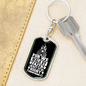 Not By Sight Keychain Stainless Steel or 18k Gold Dog Tag Keyring-Express Your Love Gifts