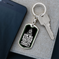 Not By Sight Keychain Stainless Steel or 18k Gold Dog Tag Keyring-Express Your Love Gifts