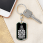 Not By Sight Keychain Stainless Steel or 18k Gold Dog Tag Keyring-Express Your Love Gifts