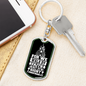 Not By Sight Keychain Stainless Steel or 18k Gold Dog Tag Keyring-Express Your Love Gifts