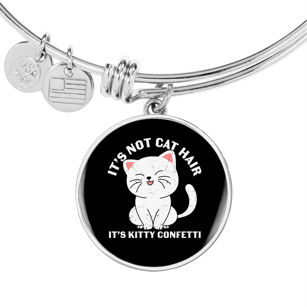 Not Cat Hair Bracelet Stainless Steel or 18k Gold Circle Bangle-Express Your Love Gifts