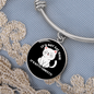 Not Cat Hair Bracelet Stainless Steel or 18k Gold Circle Bangle-Express Your Love Gifts