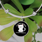 Not Cat Hair Bracelet Stainless Steel or 18k Gold Circle Bangle-Express Your Love Gifts