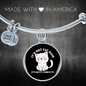 Not Cat Hair Bracelet Stainless Steel or 18k Gold Circle Bangle-Express Your Love Gifts