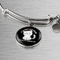 Not Cat Hair Bracelet Stainless Steel or 18k Gold Circle Bangle-Express Your Love Gifts