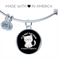 Not Cat Hair Bracelet Stainless Steel or 18k Gold Circle Bangle-Express Your Love Gifts