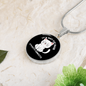 Not Cat Hair Circle Necklace Stainless Steel or 18k Gold 18-22"-Express Your Love Gifts