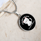 Not Cat Hair Circle Necklace Stainless Steel or 18k Gold 18-22"-Express Your Love Gifts