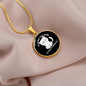 Not Cat Hair Circle Necklace Stainless Steel or 18k Gold 18-22"-Express Your Love Gifts