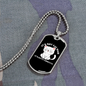 Not Cat Hair Necklace Stainless Steel or 18k Gold Dog Tag 24" Chain-Express Your Love Gifts