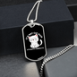 Not Cat Hair Necklace Stainless Steel or 18k Gold Dog Tag 24" Chain-Express Your Love Gifts