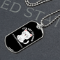 Not Cat Hair Necklace Stainless Steel or 18k Gold Dog Tag 24" Chain-Express Your Love Gifts