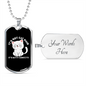 Not Cat Hair Necklace Stainless Steel or 18k Gold Dog Tag 24" Chain-Express Your Love Gifts