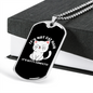 Not Cat Hair Necklace Stainless Steel or 18k Gold Dog Tag 24" Chain-Express Your Love Gifts