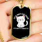 Not Cat Hair Necklace Stainless Steel or 18k Gold Dog Tag 24" Chain-Express Your Love Gifts