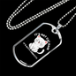 Not Cat Hair Necklace Stainless Steel or 18k Gold Dog Tag 24" Chain-Express Your Love Gifts