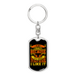 Not Crazy Biker Keychain Stainless Steel or 18k Gold Dog Tag Keyring-Express Your Love Gifts